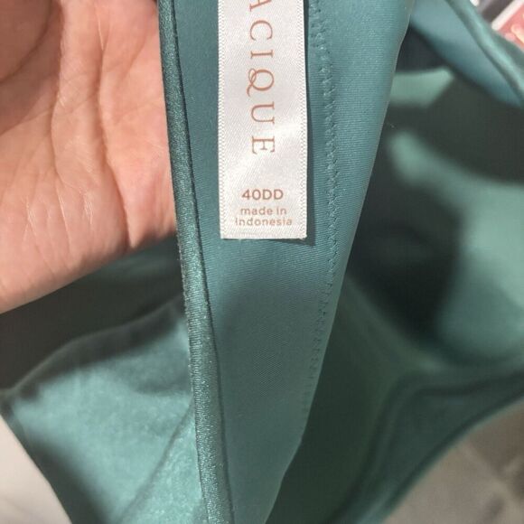 CACIQUE Lightly Lined No Wire Green Turquoise Bra Size 40DD - Picture 6 of 7